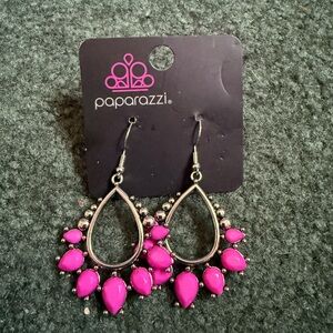 Paparazzi Fuchsia Teardrop Earrings